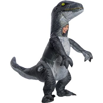 9. Jurassic World Velociraptor Blue Inflatable Child Costume