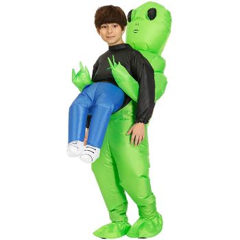 3. Poptrend Kids Inflatable Halloween Costumes Alien Blow Up Costume