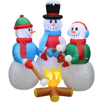 9. 5 Foot Tall Huge Christmas Inflatable Snowmen Snowman