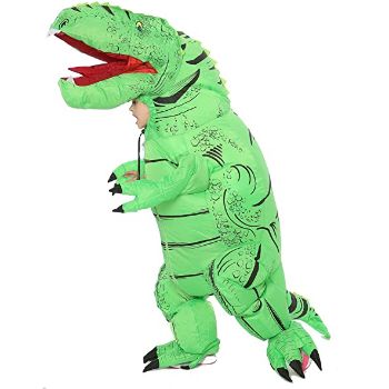 8. FUNNY COSTUMES Kid Size T Rex Costume Inflatable Dinosaur Costume Halloween Costume