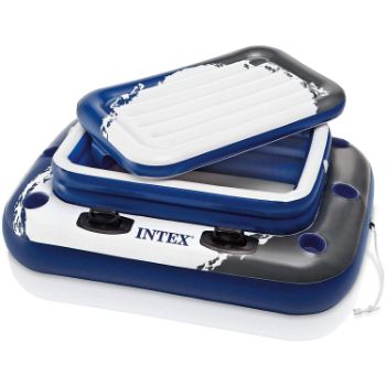 4. Intex Blue/White Plastic Inflatable Floating Ice Chest