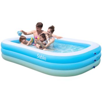 3. Sable Inflatable Pool, Blow up Kiddie Pool