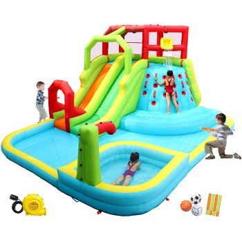1. WELLFUNTIME Inflatable Water Slide Park