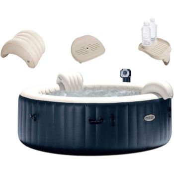 4. Intex PureSpa 6 Person 290 Gallon Outdoor Bubble Hot Tub