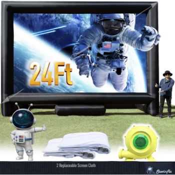 10. SEWINFLA 24FT Inflatable Mega Movie Screen
