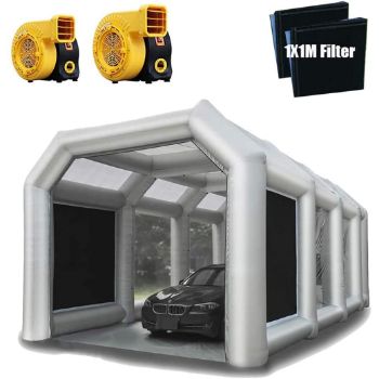 7. PeaceWin 28X15X10FT Inflatable Spray Paint Booth Tent