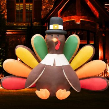 6. Rocinha 5 Foot Inflatable Turkey, Thanksgiving Inflatable Turkey