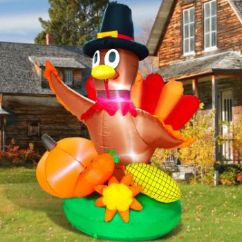 10. TURNMEON 6Ft Thanksgivings Inflatables Turkey