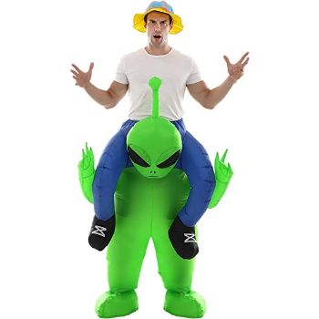 5. Double Couple Inflatable Alien Costume Fancy Halloween Blow up Costumes