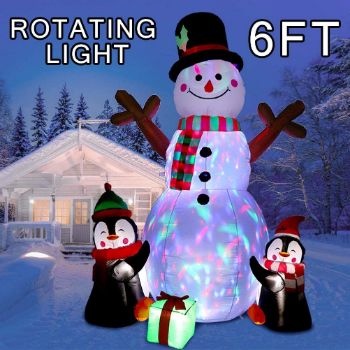 8. OurWarm 6ft Christmas Inflatables Christmas Decorations Outdoor, Inflatable Snowman