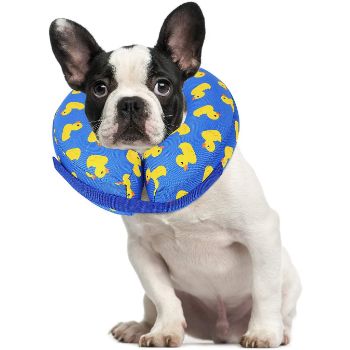 9. HDE Dog Cone Collar Soft Inflatable Dog Collars