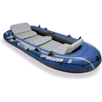 3. Intex Excursion 5 Person Inflatable Boat Set 
