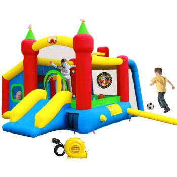 5. Inflatable Bounce House, Jumping Castle Slide with Blower